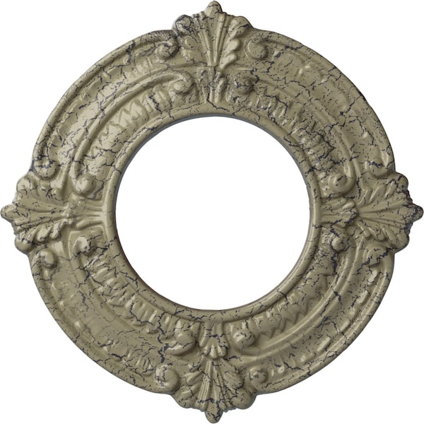 Ekena Millwork Benson Ceiling Medallion (Fits Canopies up to 4 1/8"), 9"OD x 4 1/8"ID x 5/8"P, Castle Stone Crackle CM09BNCSC - main